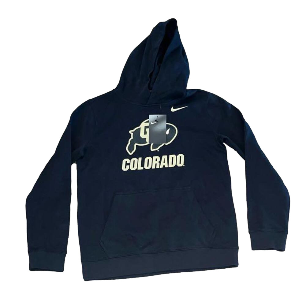 Nike SMU Boys Colorado Buffs Nike Club Fleece Hoodie Black Size Large NWT Youth